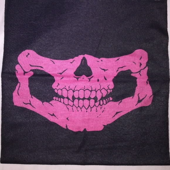 Pink Skull Motorcycle Face Bandanas - Picture 1 of 4